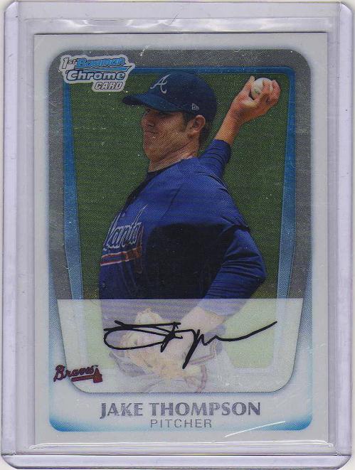2011 Bowman Chrome Prospects Jake Thompson Rookie Card #BCP152 MINT - Atlanta Braves