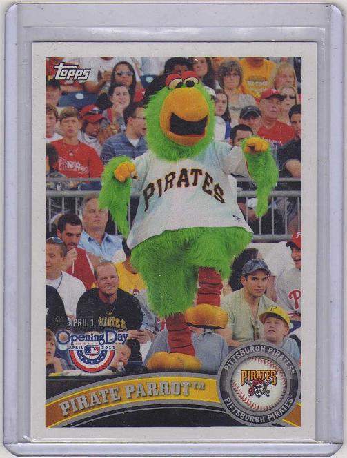 2011 Topps Opening Day Mascots Pirate Parrot Card #M18 MINT - Pittsburgh Pirates
