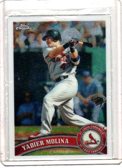 2011 Topps Chrome Yadier Molina  Card #32 - St.Louis Cardinals